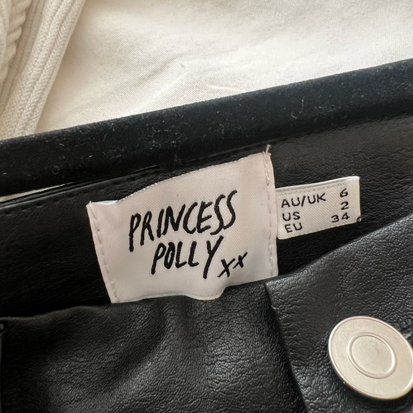 Princess Polly Black Leather Macey Pant - Picture 7 of 7